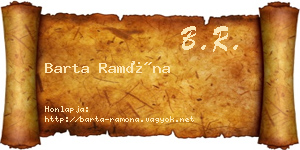 Barta Ramóna névjegykártya